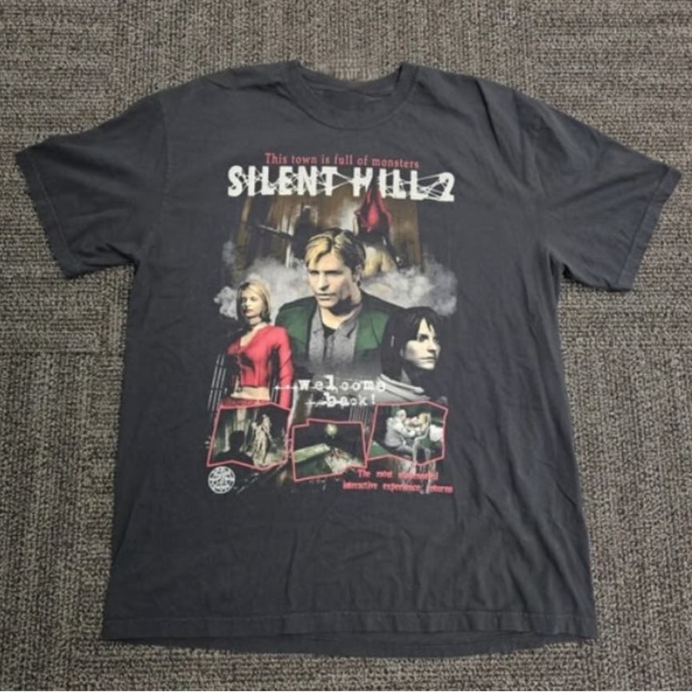 Silent Hill 2 Graveyard Goods Konami Collab Tee - Black